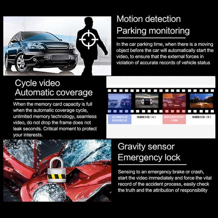 Z30 WiFi Dual-lens HD 2160P Non-light Night Vision 360-degree Panoramic Driving Recorder, GPS Version, Z30 GPS Version Z30 WiFi Dual-lens HD 2160P Non-light Night Vision 360-degree Panoramic Driving Recorder, GPS Version, Z30 GPS Version